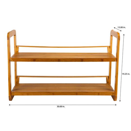 Organize It All Lohas Collection 2 Tier Stackable Shoe Rack